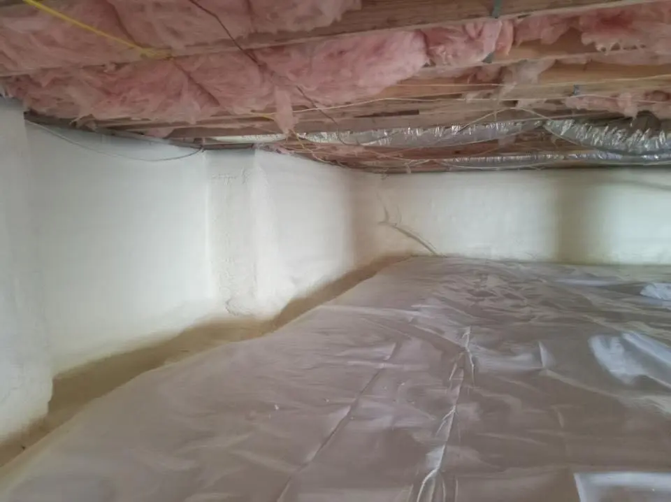 Crawl space encapsulation with closed-cell spray foam for Attic Insulation in Atwater