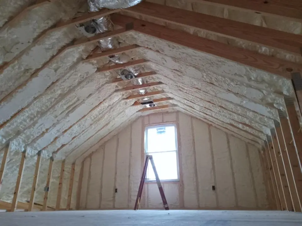 Spray foam roofing application for Crawl Space Insulation project in Atwater